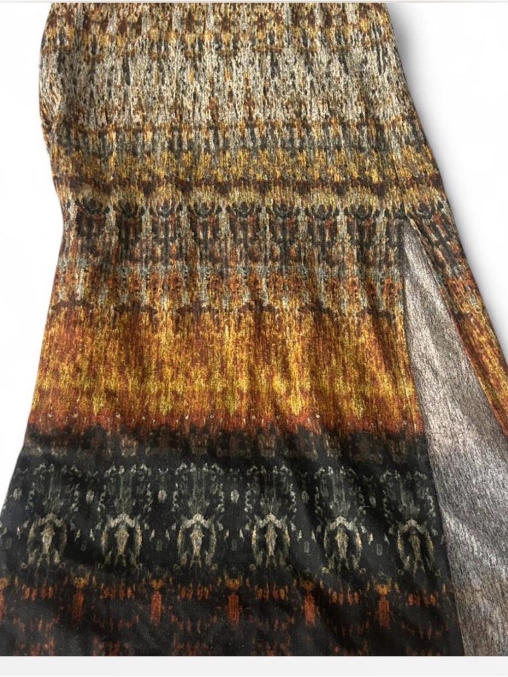AGB Multicolor Maxi Skirt in Gold, Black, Brown